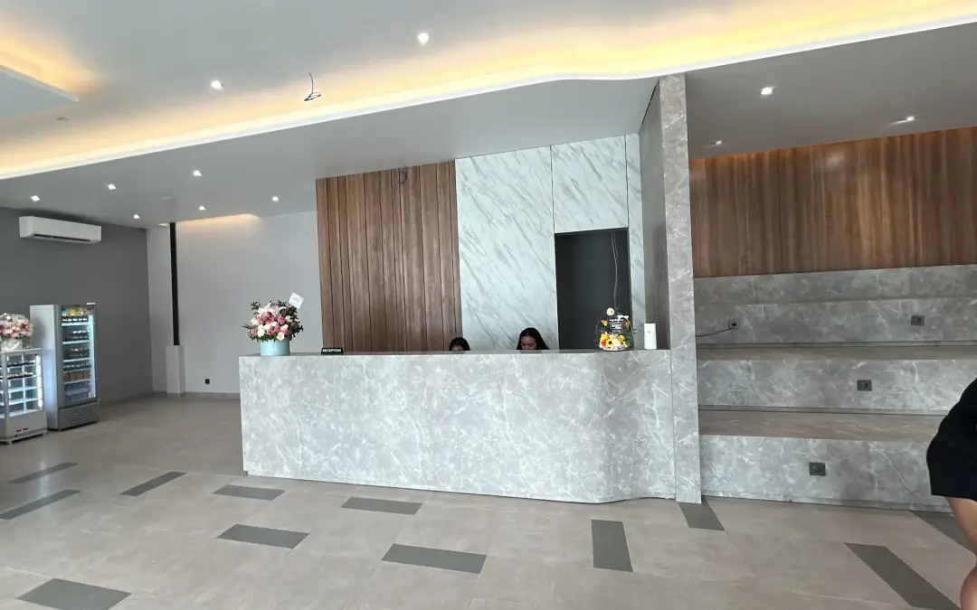 Marble reception desk